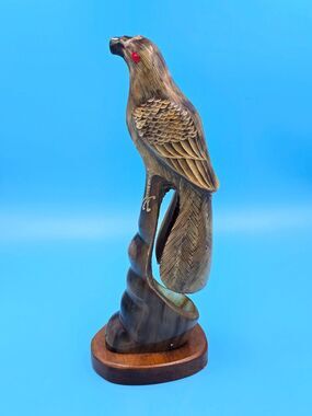 Vintage Hand carved Wooden Eagle 11"